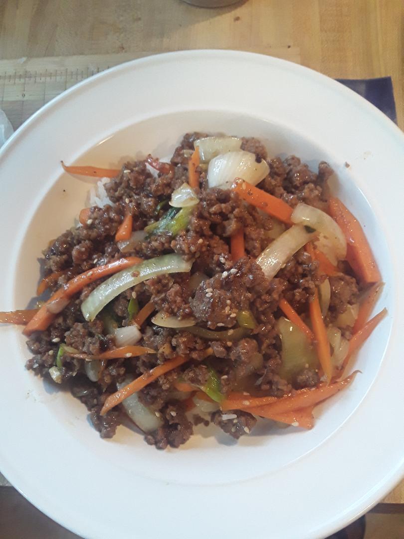 Chinese Style Ground Beef Bowl